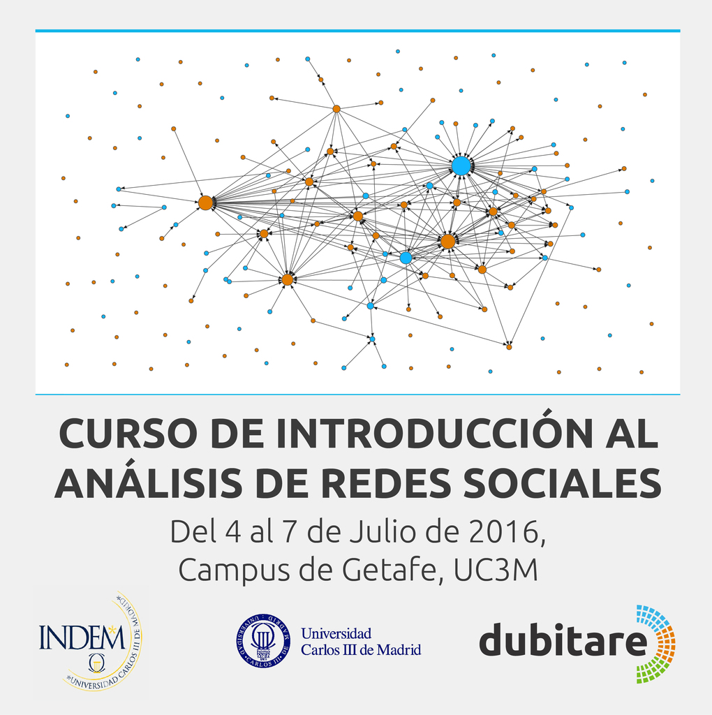 Curso Introducción al Análisis de Redes Sociales. Curso de verano 2016