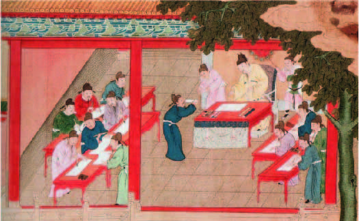 Palace Examination at Kaifeng, Song Dynasty, China. Mesa redonda Management Chino